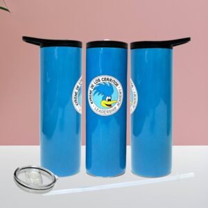 Custom 20oz Dual Lid Straight Tumbler (Black Lid)