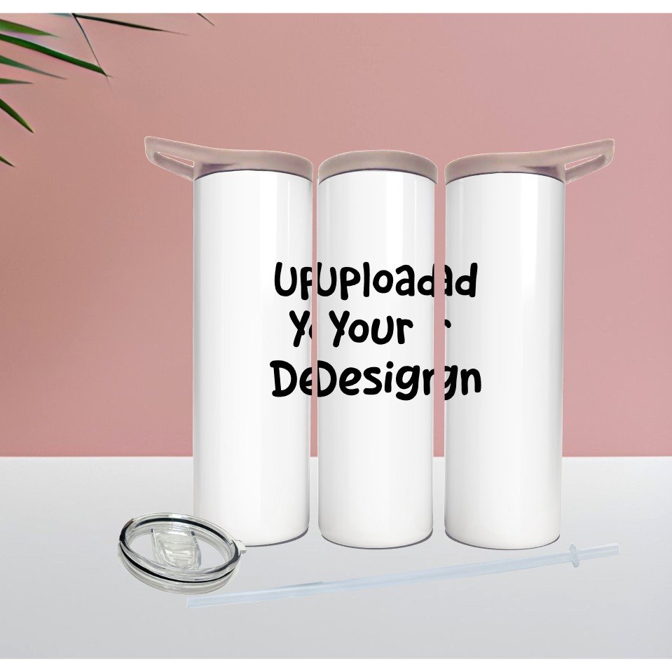 Custom 30 oz Dual Lid Straight Tumbler (Beige Lid) - Image 2