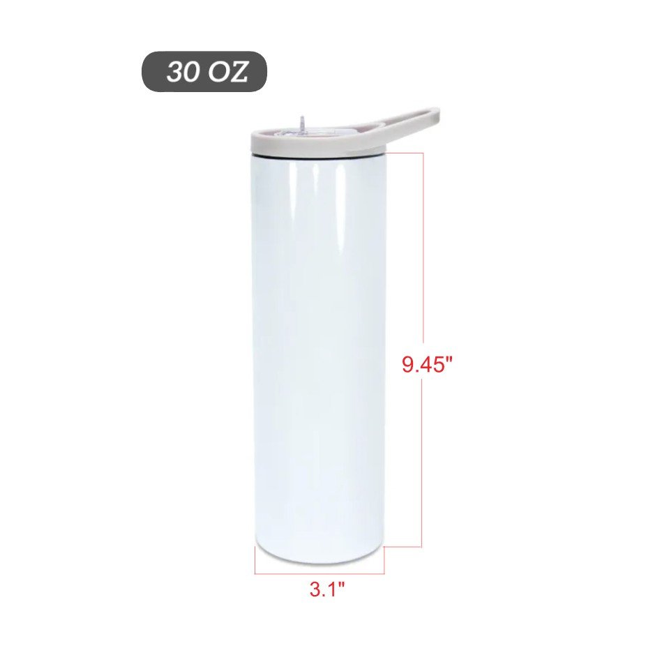 Custom 30 oz Dual Lid Straight Tumbler (Beige Lid) - Image 4