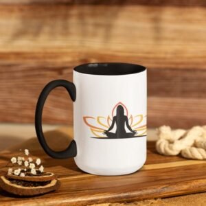 Custom 15 oz Two Tone Ceramic Mug