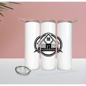 Custom 30 oz Dual Lid Straight Tumbler (Beige Lid)