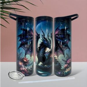 Black Dragon & Gems Tumbler