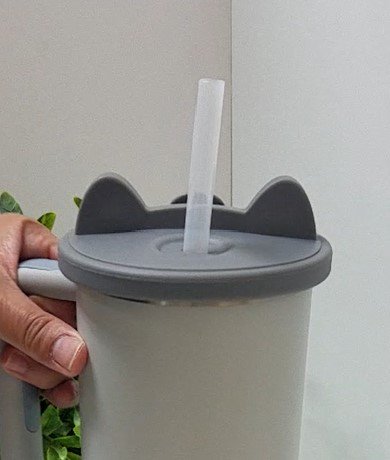 Replacement Lid for 40 oz Tumbler w/ Mobile Phone Holder, Silicone Cover - Image 3