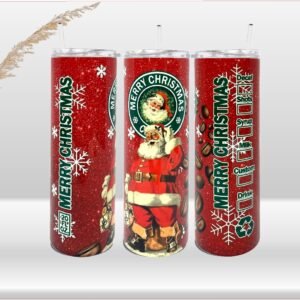 Vintage Santa Christmas Coffee Tumbler